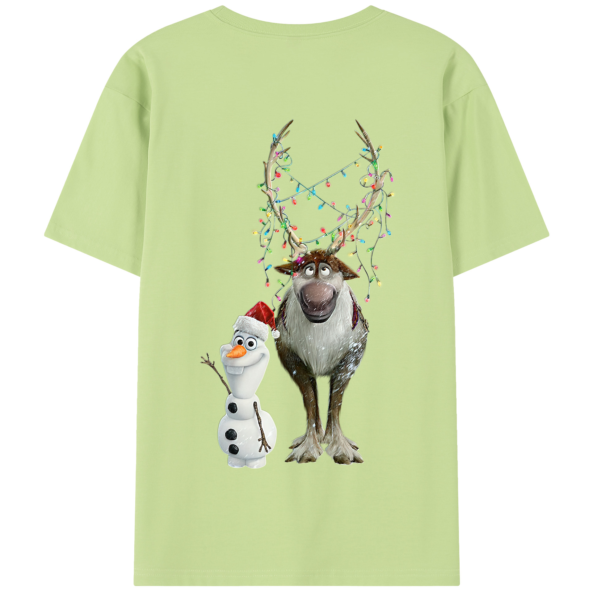 （画像用） アナと雪の女王 アンナ エルサ Frozen Anna Elsa 綿100％半袖Tシャツ（背面プリント）